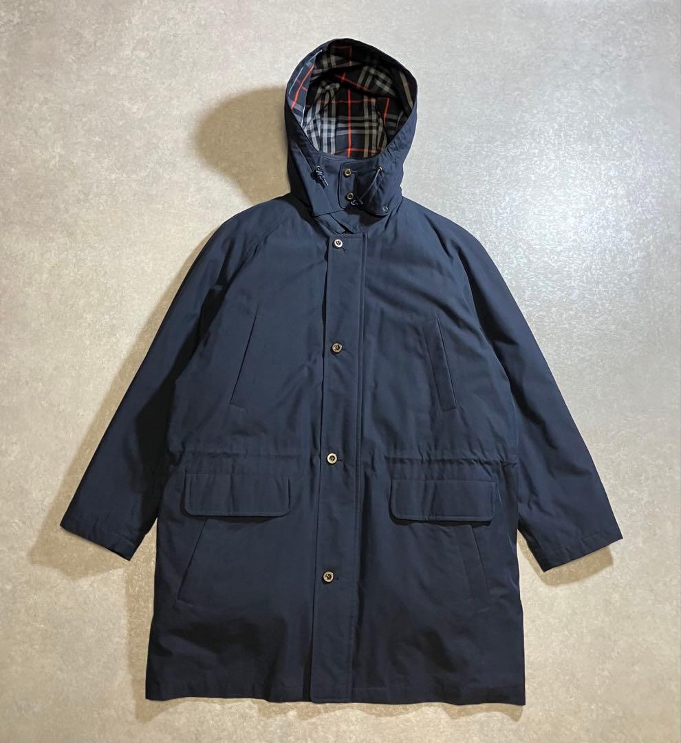 BURBERRY バーバリー モッズコート ダウンライナー ノバチェック 紺