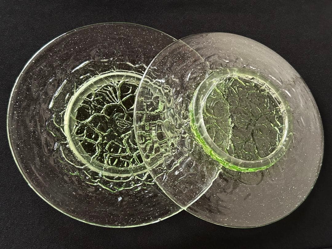 沖縄　琉球ガラス　稲嶺盛吉　皿セット