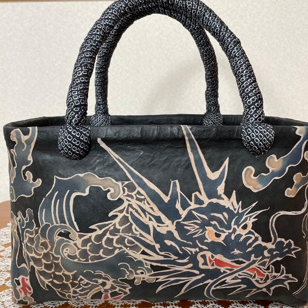 一閑張りバッグ⑨龍