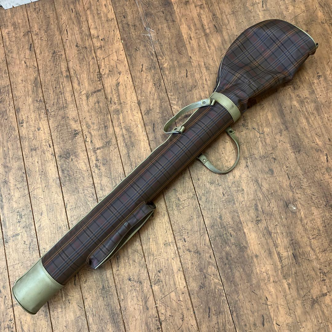 アンティーク ゴルフクラブケース キャディバッグ 1口 クラブバッグ チェック柄