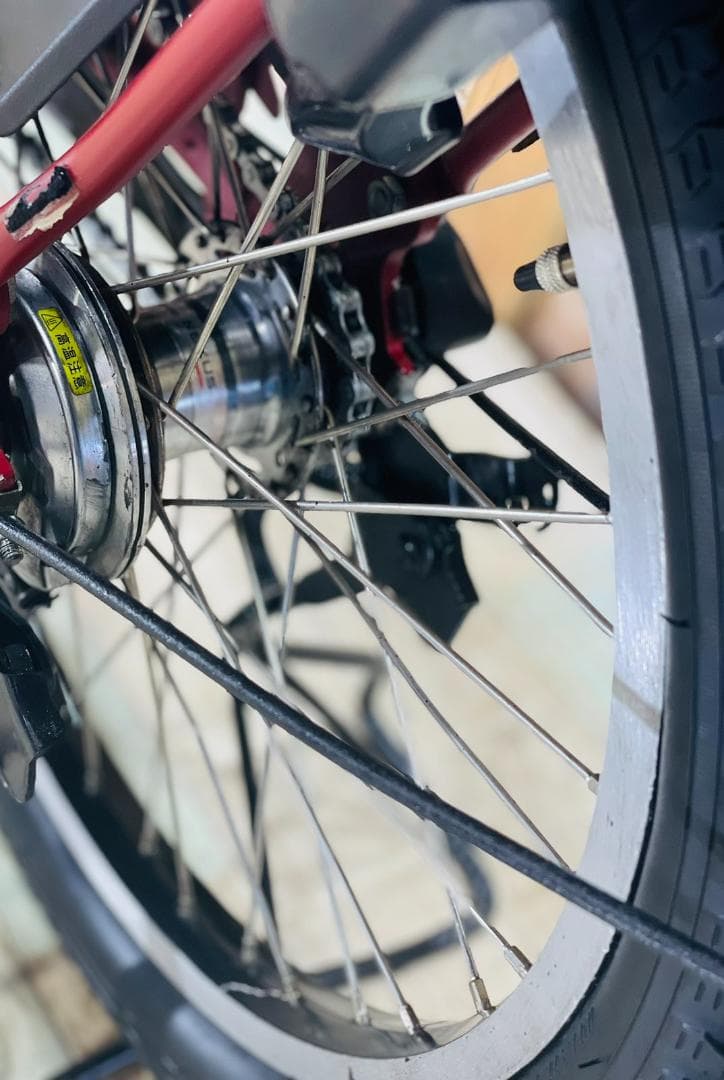 2018 レッド 超人気 BIKKE ブリヂストン電動アシスト自転車 H1302