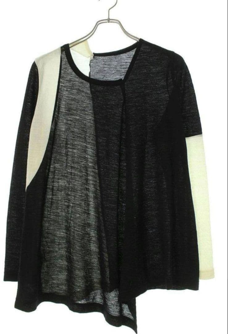 ヨウジヤマモト　バイカラー　ニット