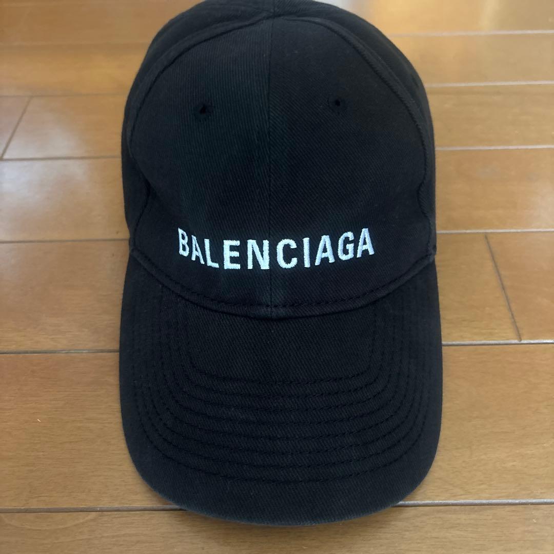 BALENCIAGA バレンシアガ キャップ 帽子 ブラック ロゴ L58サイズ