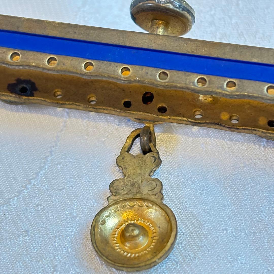 【希少・フランス製】アンティーク 口金金具　プチポアン サンプルタグ付100年前