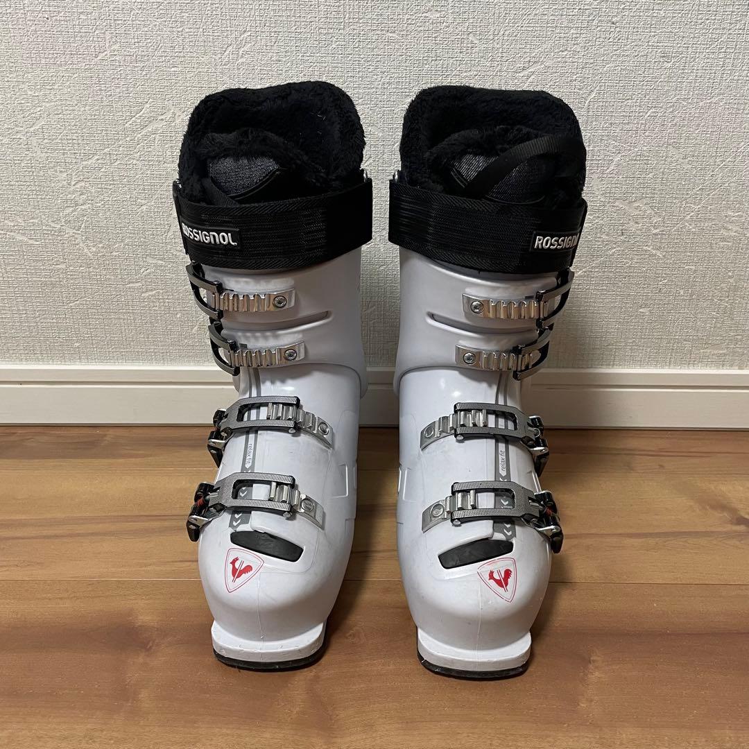 ATOMIC152cm ROSSIGNOL24.5cmストック付きスキーセット