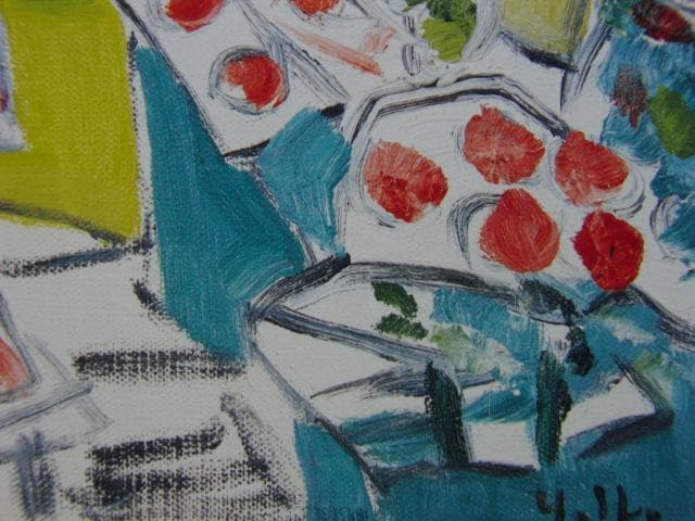 野口弥太郎、【店先】、希少な画集より、状態良好、新品高級額装付