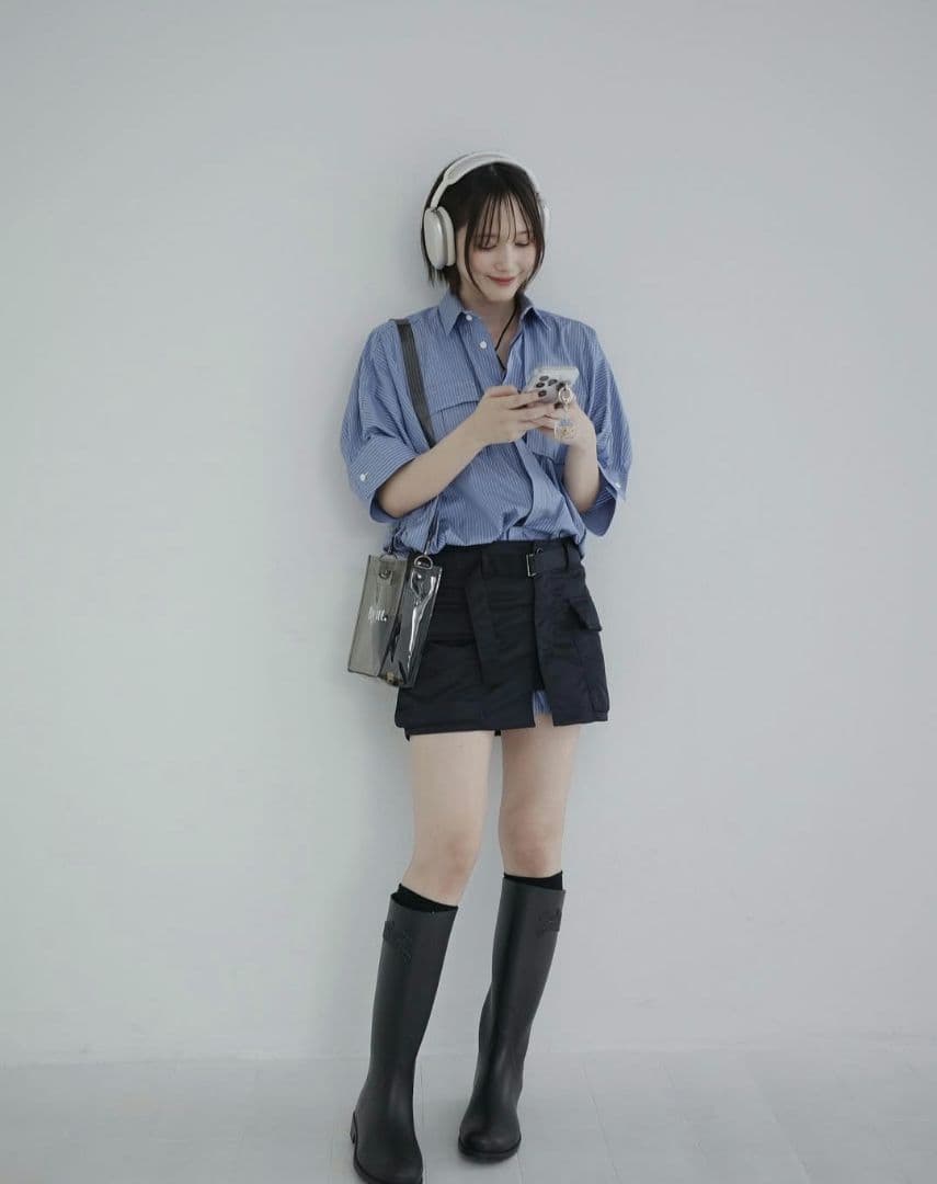 sacai サカイ THOMAS MASON ハーフスリーブシャツワンピース