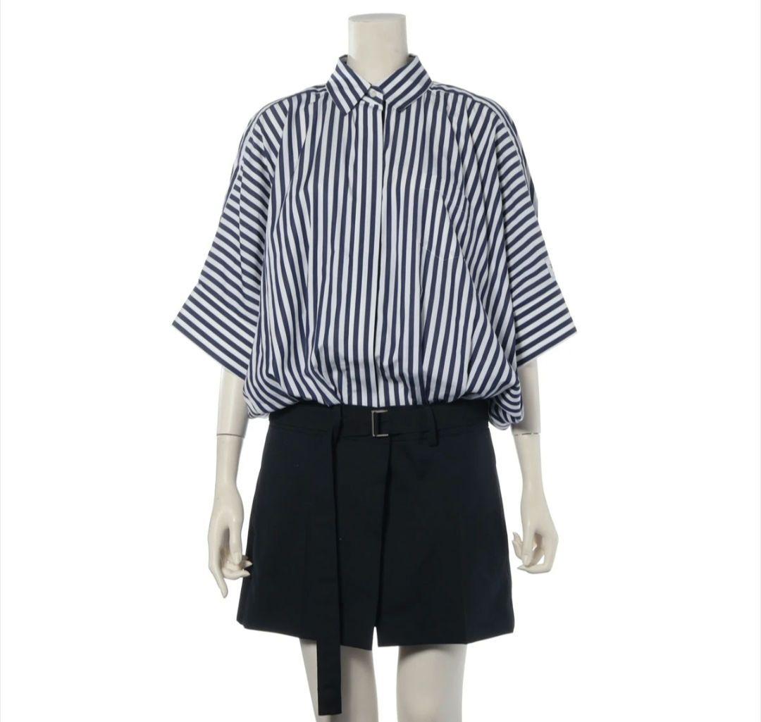 sacai サカイ THOMAS MASON ハーフスリーブシャツワンピース