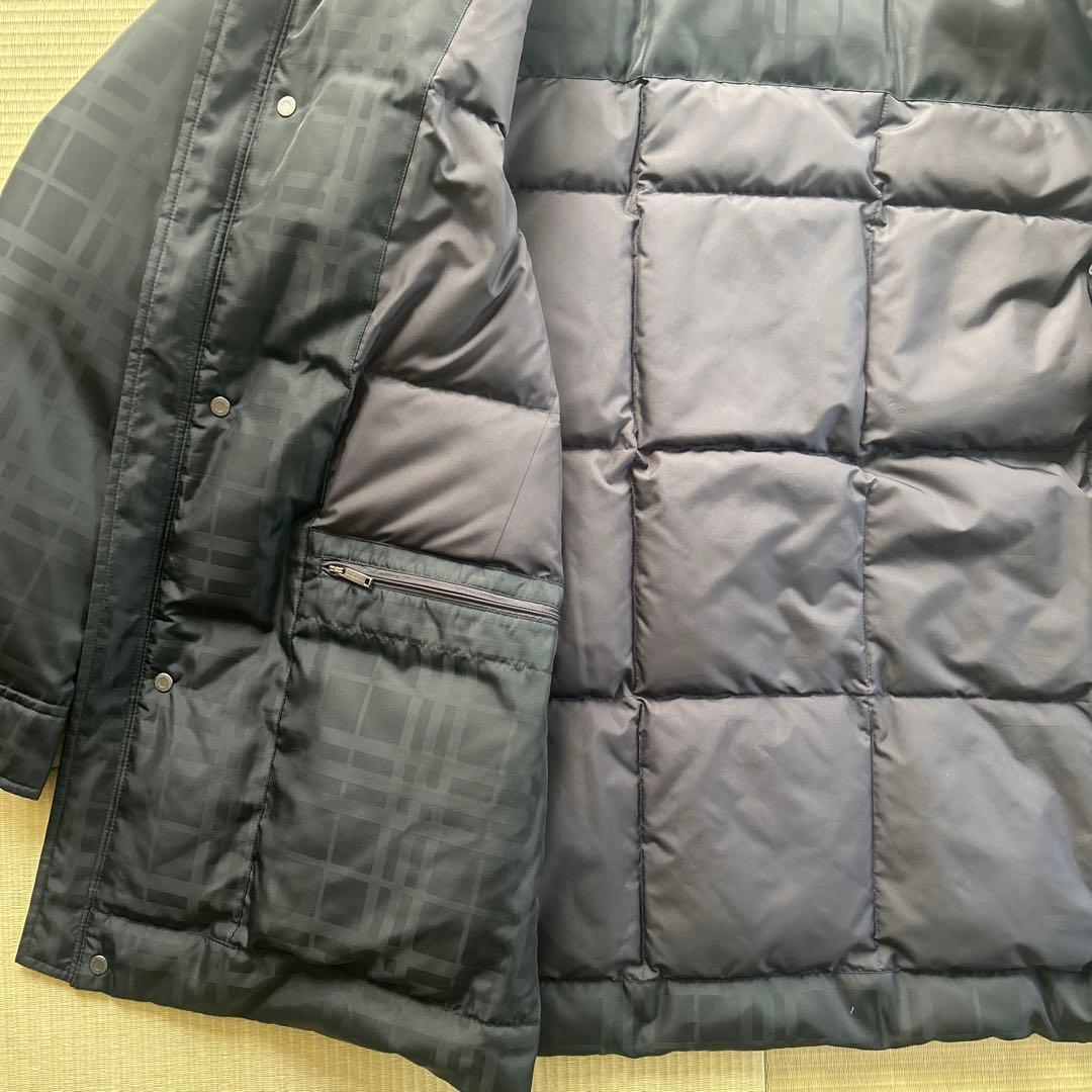 Burberry London メンズダウンジャケット フード付き チェック柄