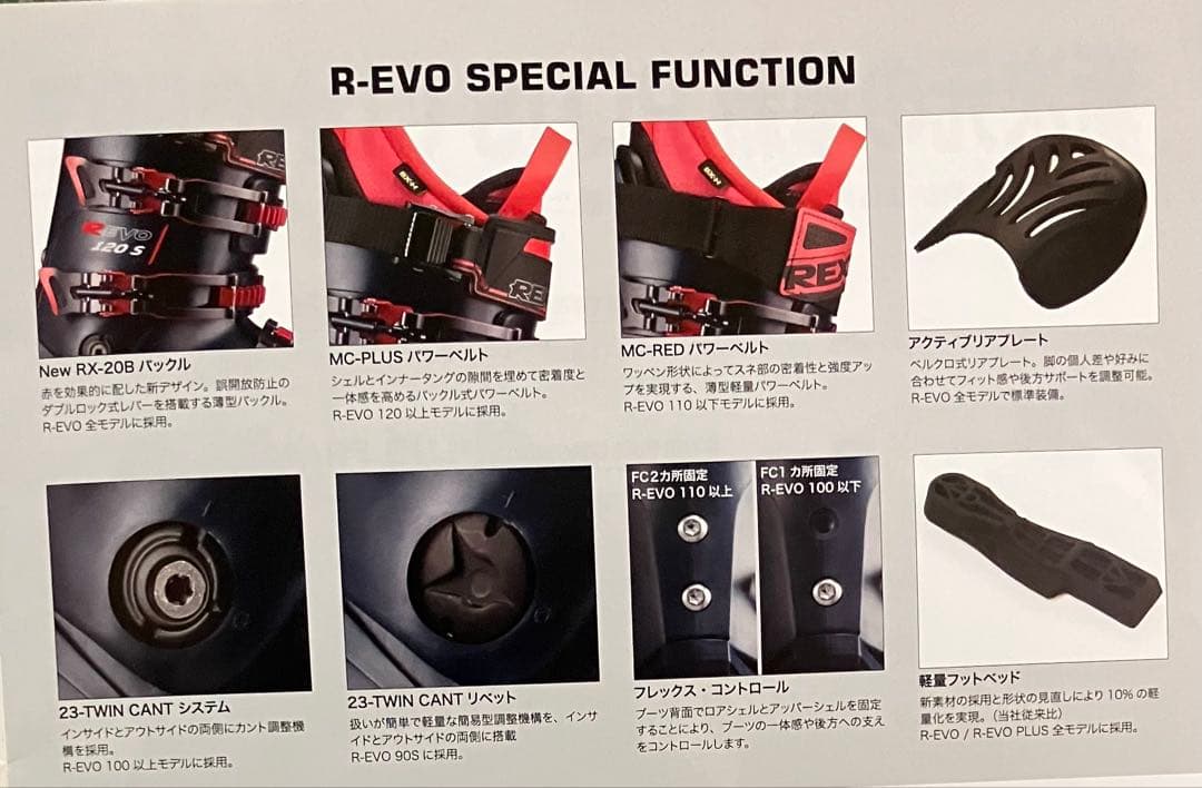 ◼️REXXAM（レクザム）R-EVO 120M 24.5cmスキーブーツ中古品◼️