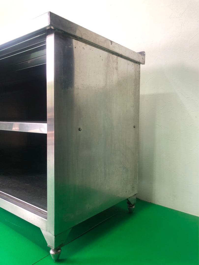 ☆地域限定送料無料☆工場整備品☆キャビネットテーブル　幅1800ステンレス