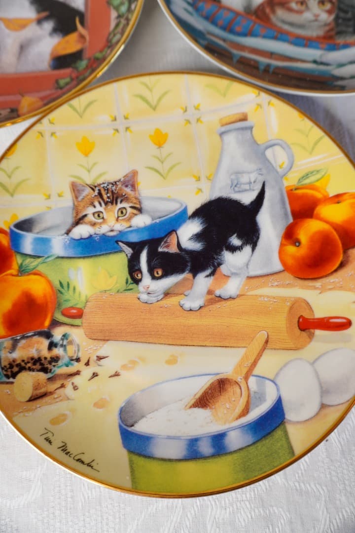 Franklin Mint 猫 絵皿 3枚セット コレクションプレート