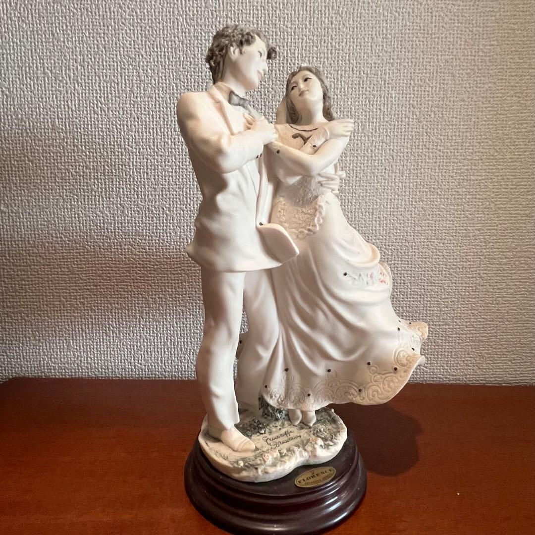 ジョゼッペアルマーニ　美品　ウェディング　恋人　結婚式　新郎新婦　陶器　人形