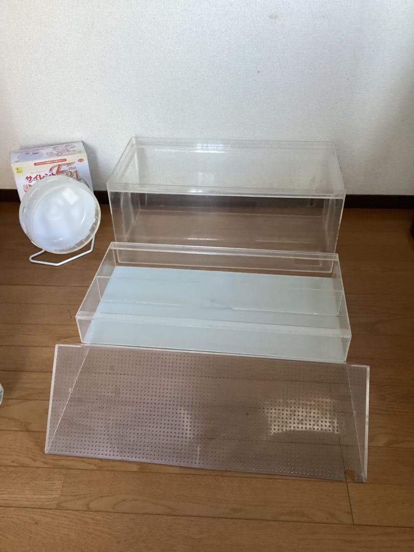 特大サイズ　横幅60cm 地下室付、デグーのケージ　アクリル　ホイールおまけ