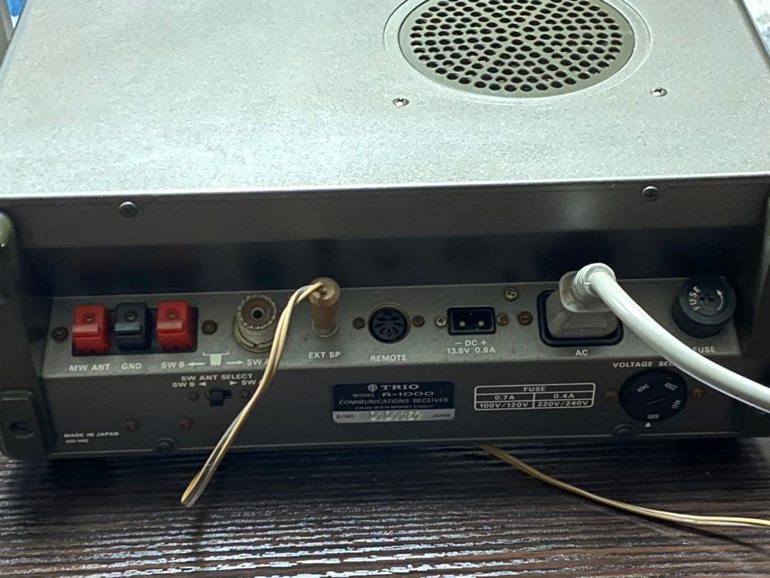 TRIO /トリオ R-1000 通信型受信機&スピーカー 通電確認済み
