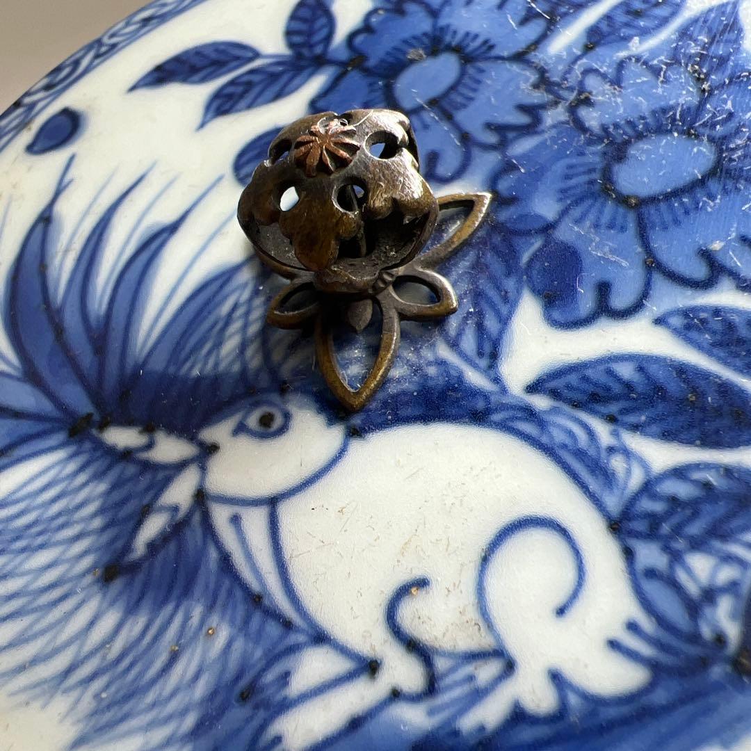 中国明時代　ウサギの図蓋　直径8.7㎝　東Y8-0203☆2F