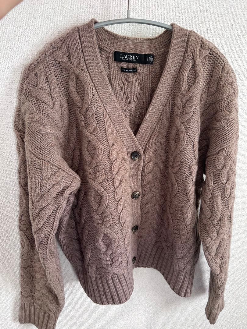 LAUREN RALPH LAUREN カシミアブレンドカーディガン