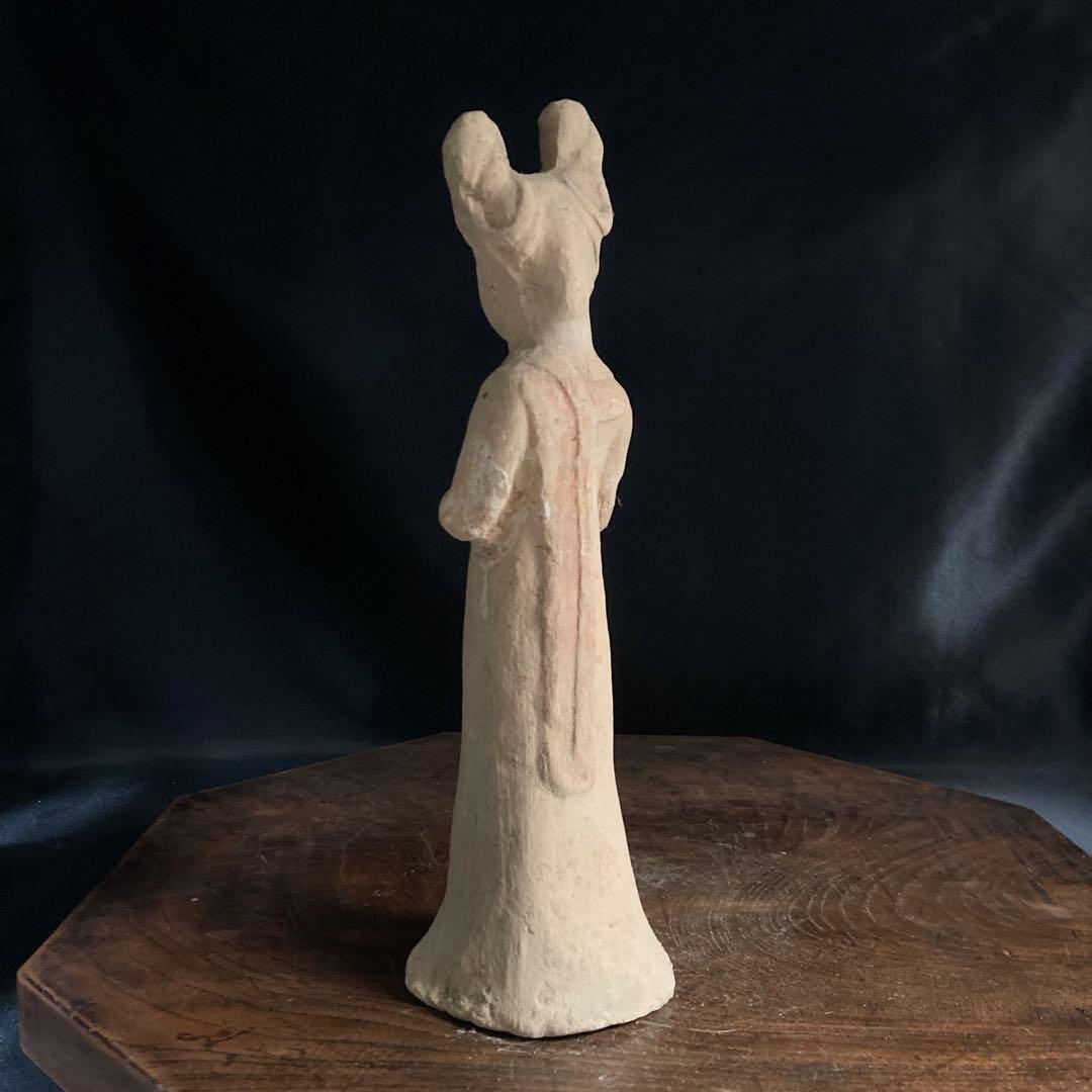 赤札閉店セール❗️【ギャラリー三益】中国古美術　唐代加彩美人俑（唐時代）