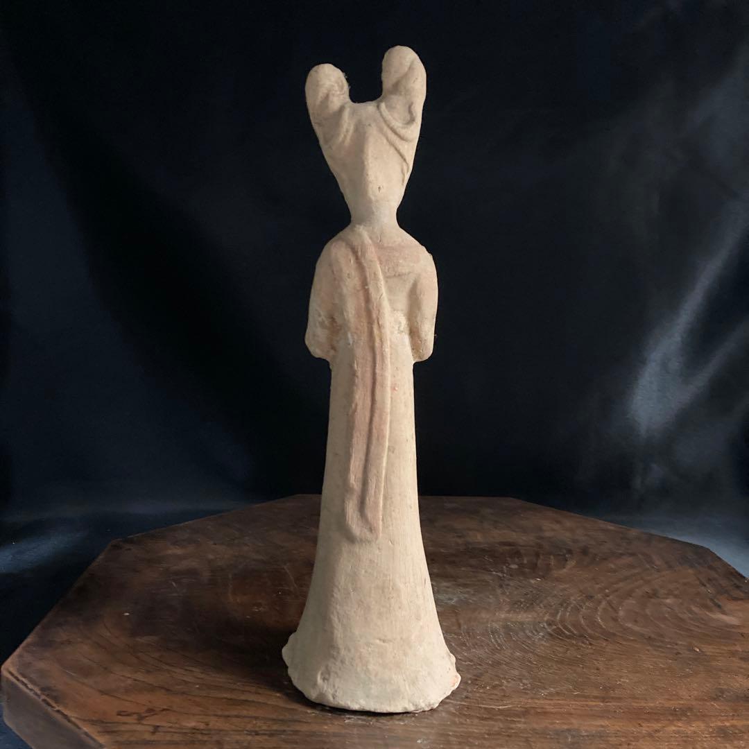 赤札閉店セール❗️【ギャラリー三益】中国古美術　唐代加彩美人俑（唐時代）