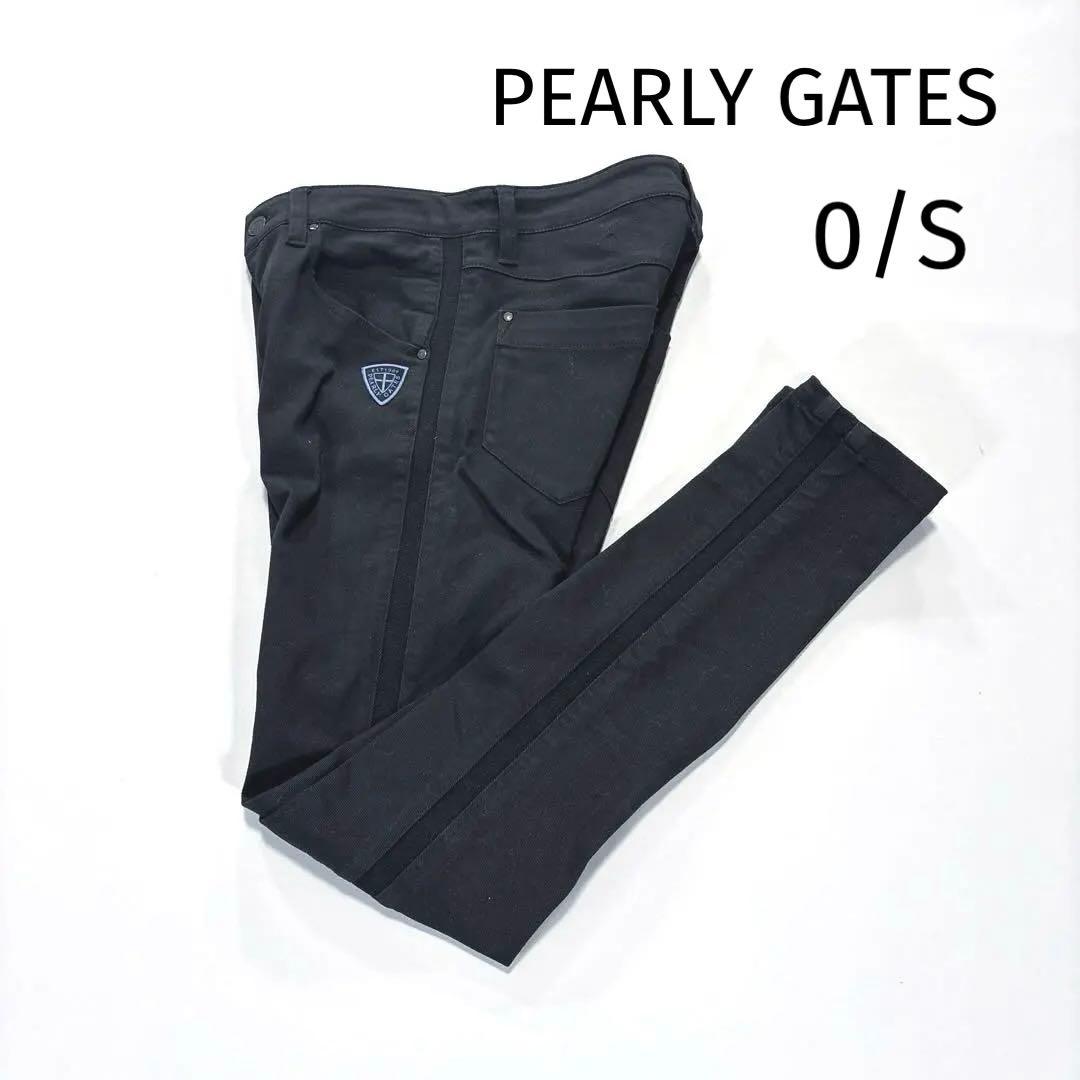 パーリーゲイツ　0/S ロングパンツ　ブラック　サイドラインゴム　通年