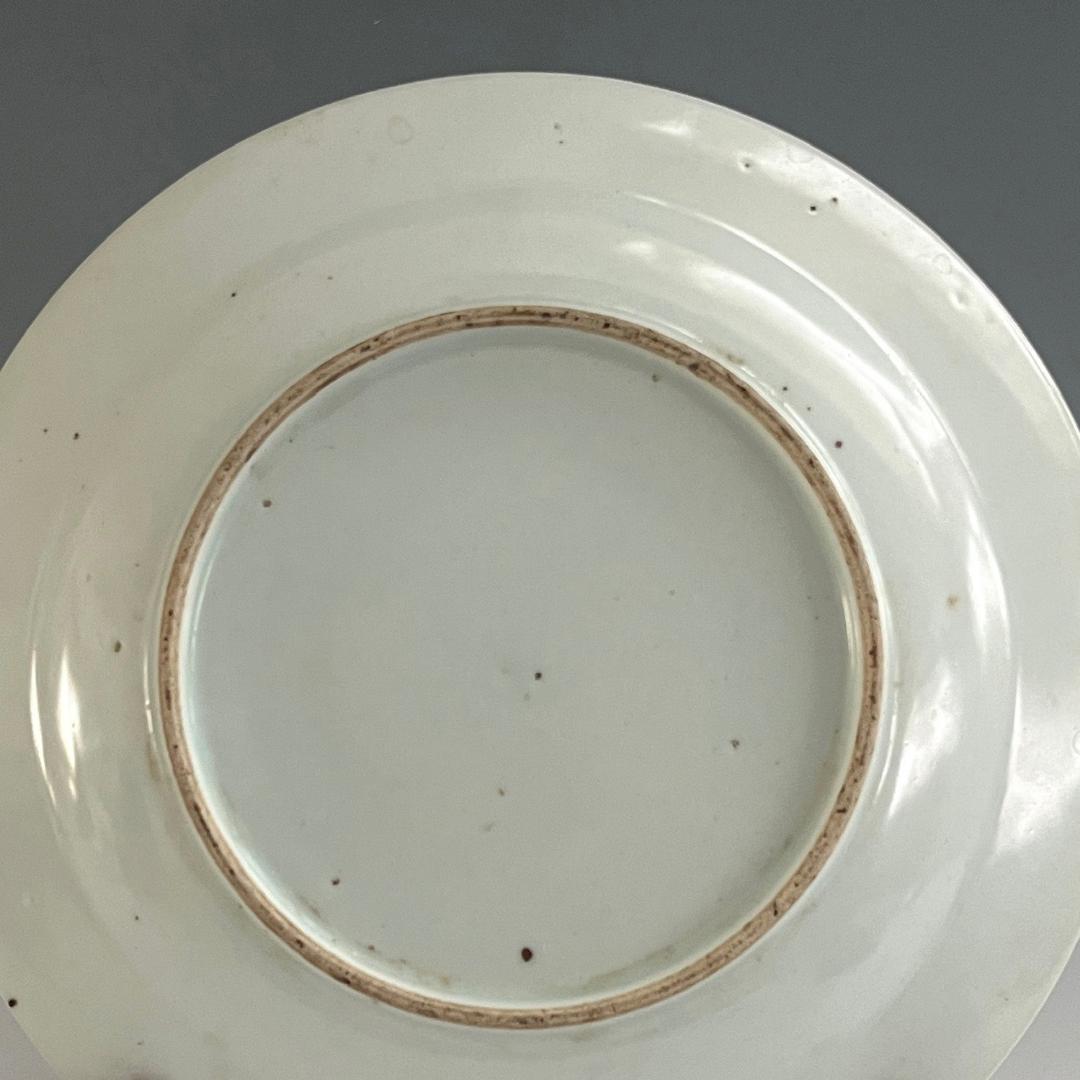 唐物 青花楼閣山水人物紋盤 清朝期 中国美術 古玩 SN624