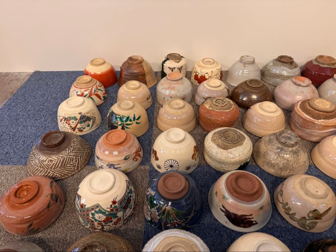 茶碗 抹茶碗 数茶碗 まとめて 60点 茶道具 箱無し 陶器 色絵 いろいろ