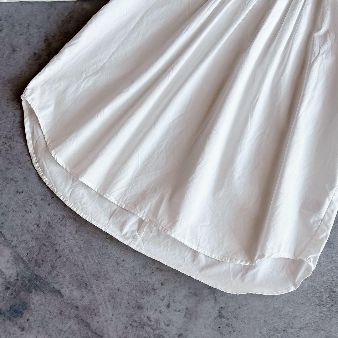 【美品】 un cinq ⿻ コットン 襟袖タック ブラウス セレモニー お仕事