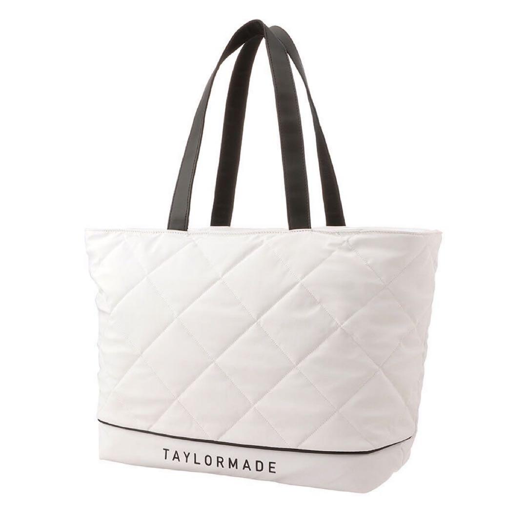 新品　ボストンバッグ　トートバッグ　テーラーメイド　ホワイト　キルト