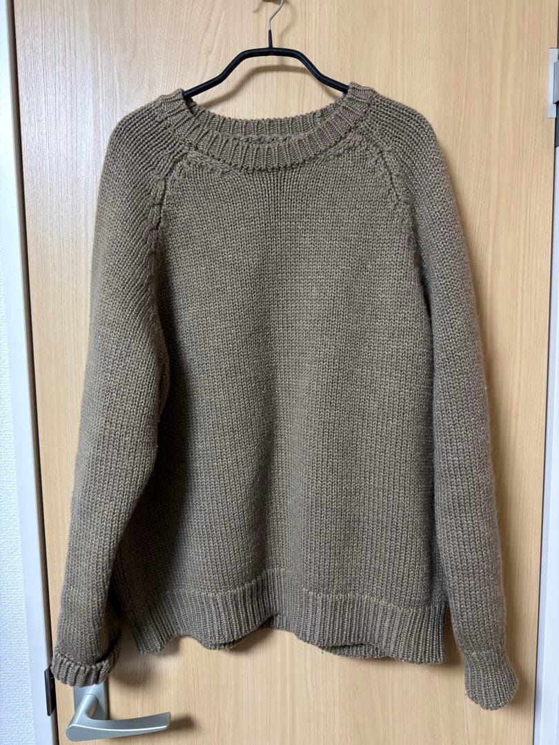 batoner ビンテージラグランクルーネックニット M シルク アルパカ混