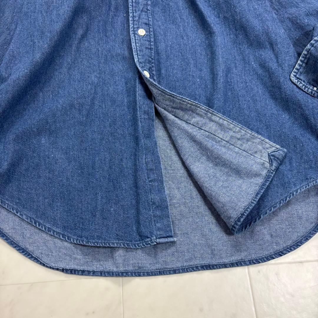 Mirka です★デニムシャツ オーバーサイズ チュニック ポニー刺繍