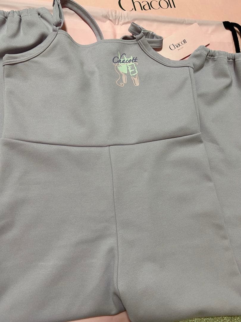 チャコット　オールインワン　120 キッズ　ジュニア　ピンク　サロペット　バレエ