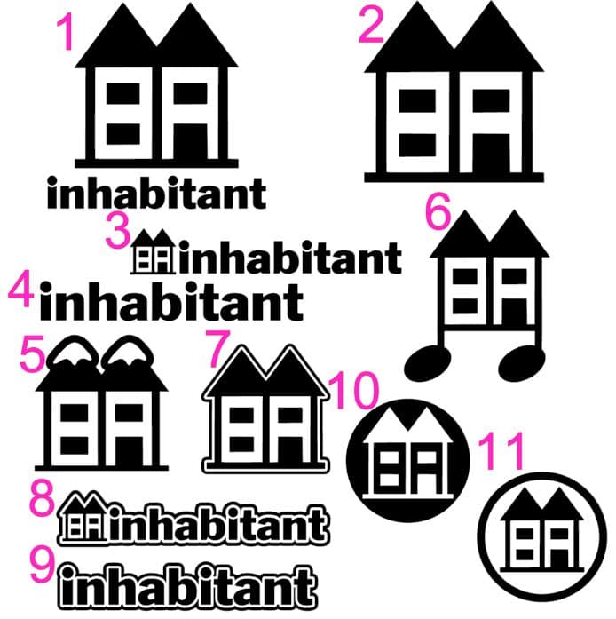 inhabitant　インハビタント　ステッカー