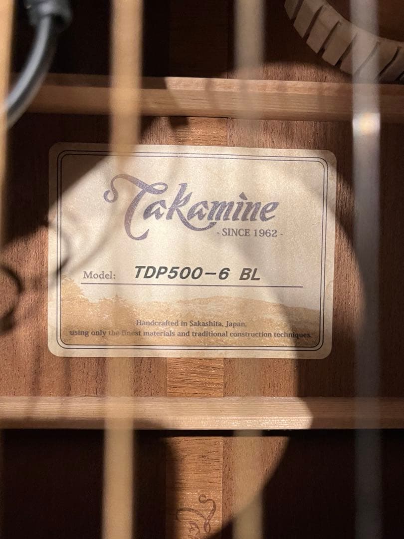 タカミネTDP500ー6BLシングルヘッド 長渕剛さんモデル限定品