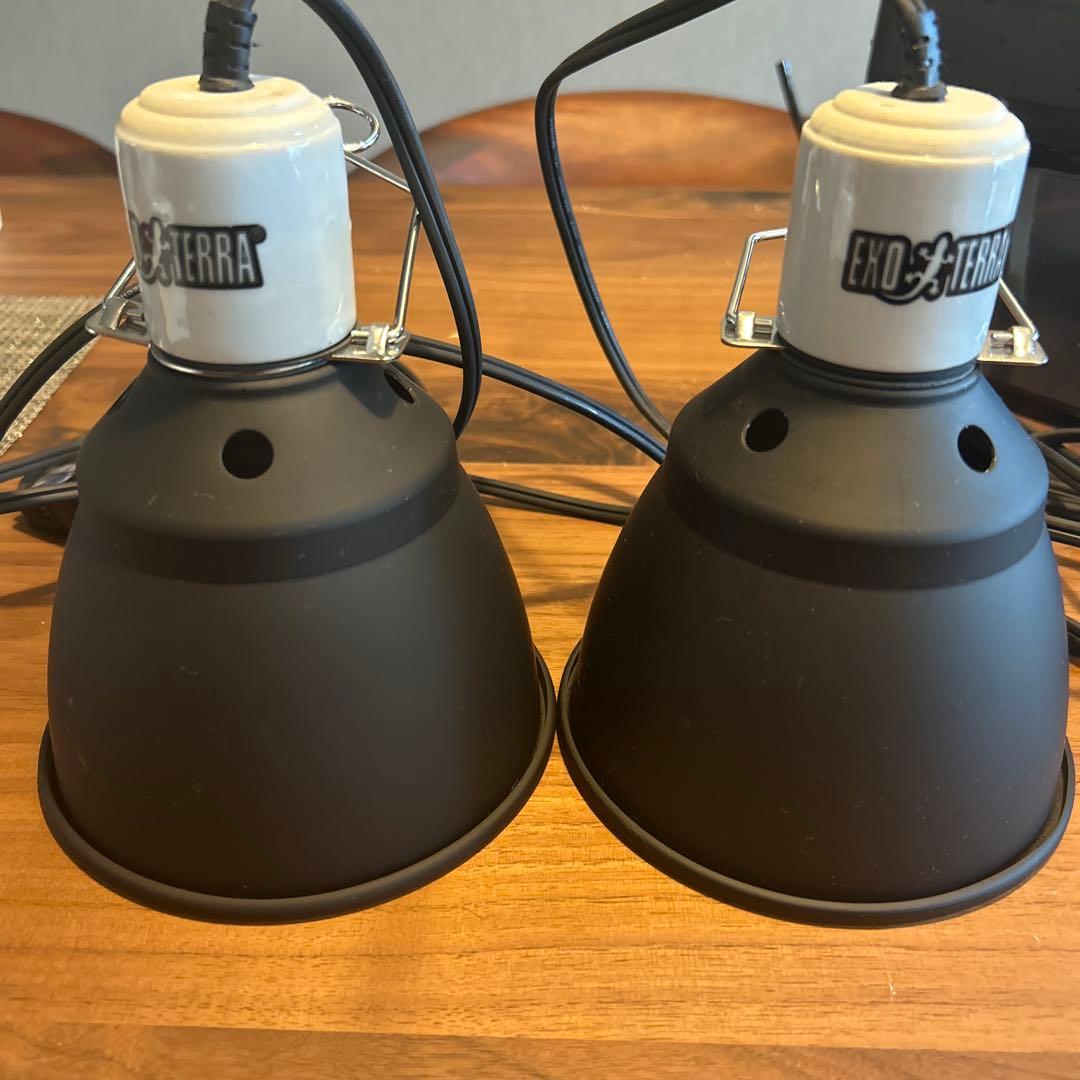 ライトドーム14cm、バスキングスポットランプ50wレプティサンT5 HO