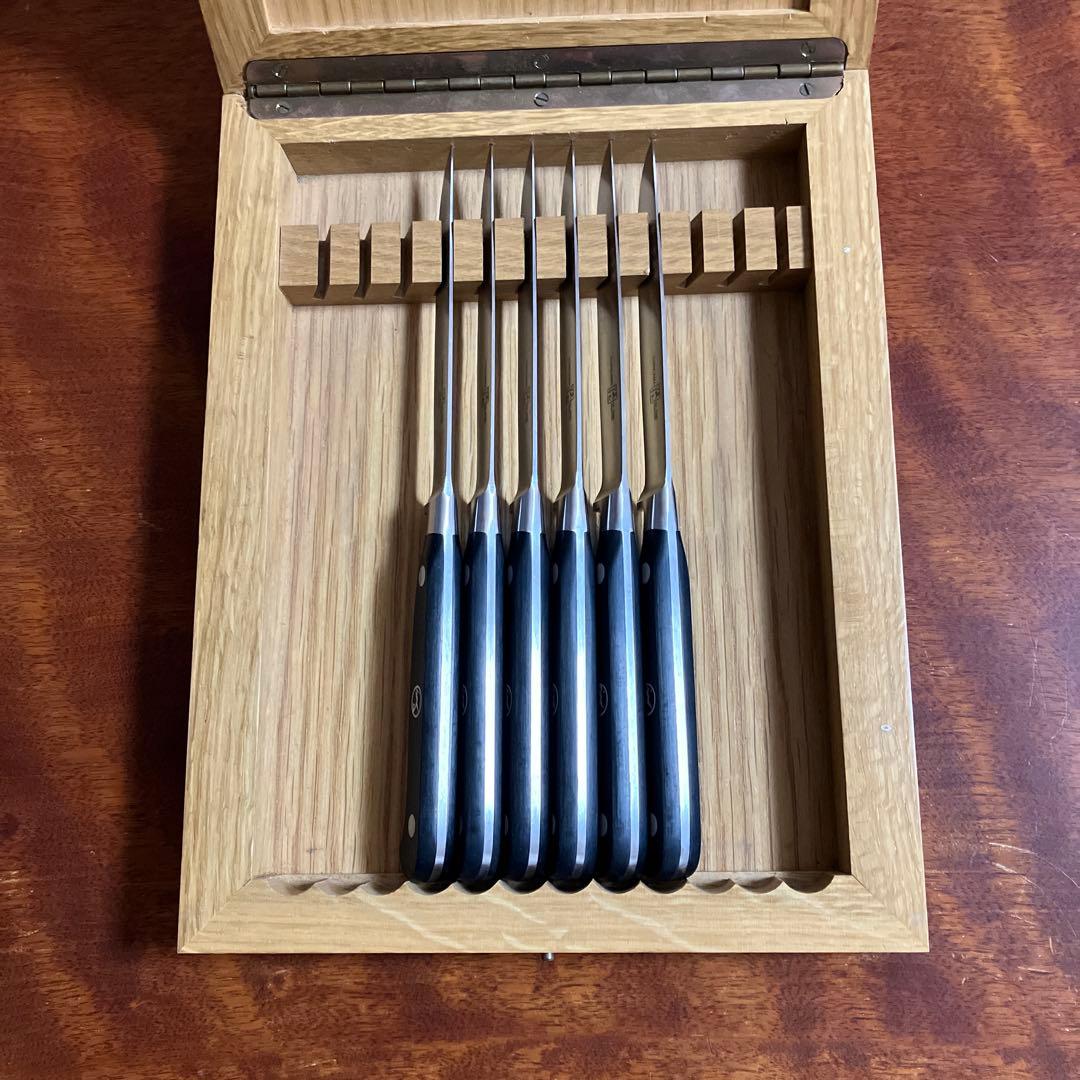 イタリア　ALEXANDER(=CORICAMA)のステーキナイフ6本　ケース付