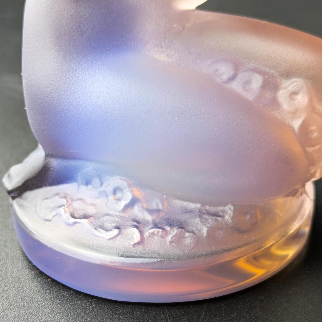 ラリック フロレアル オパルセント ラベンダーフロスト裸婦像ヴィンテージ仏製美品