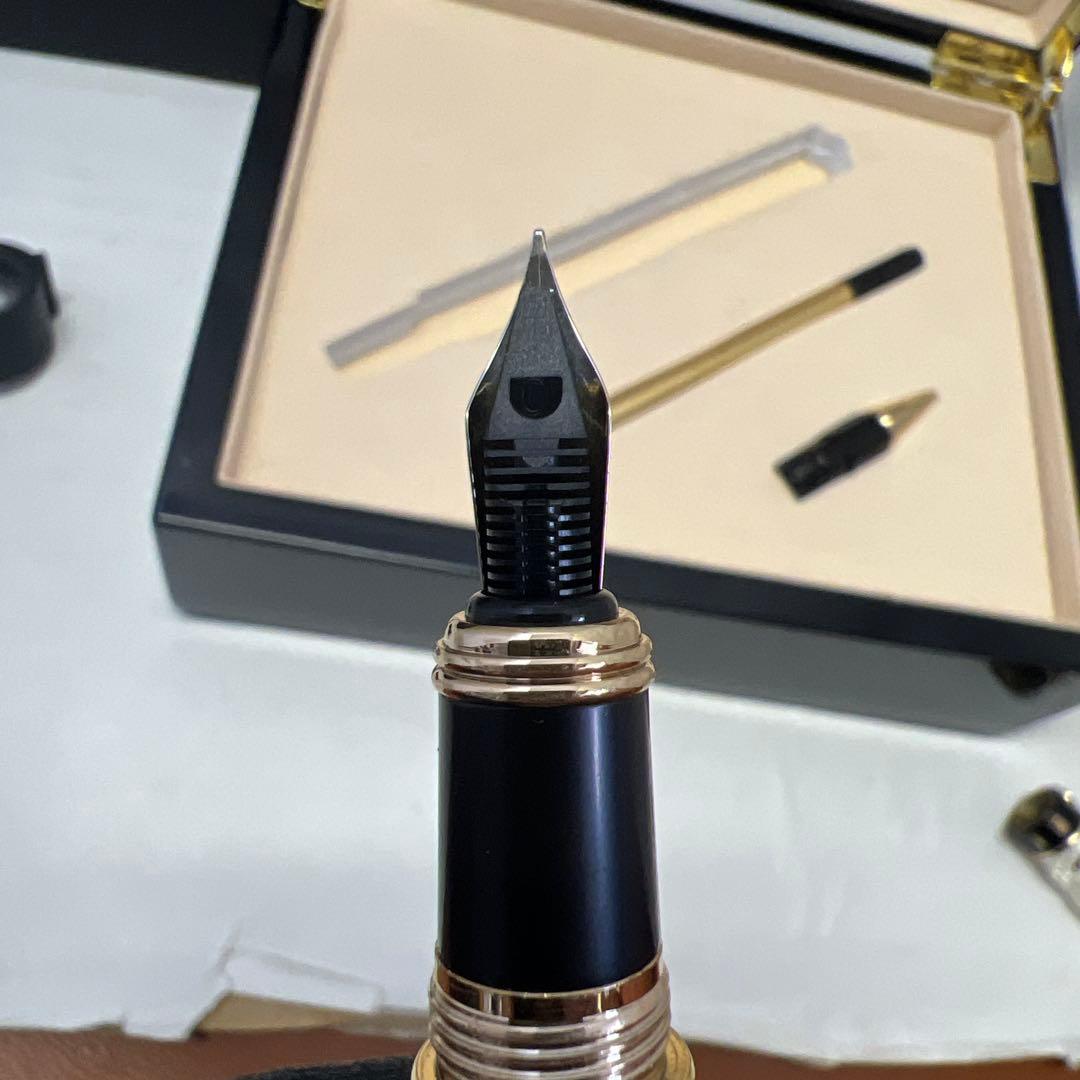 英雄（ＨＥＲＯ） ローラーボール 兼用 万年筆 木製箱付　12ｋ