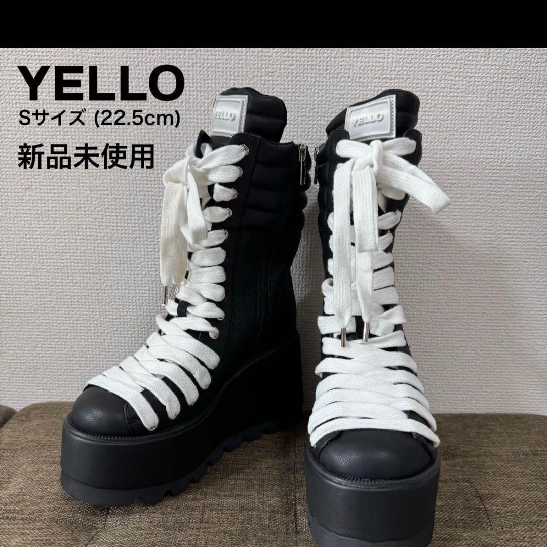 【新品】YELLO PERFORATION SHORT BOOTS 厚底 ブーツ