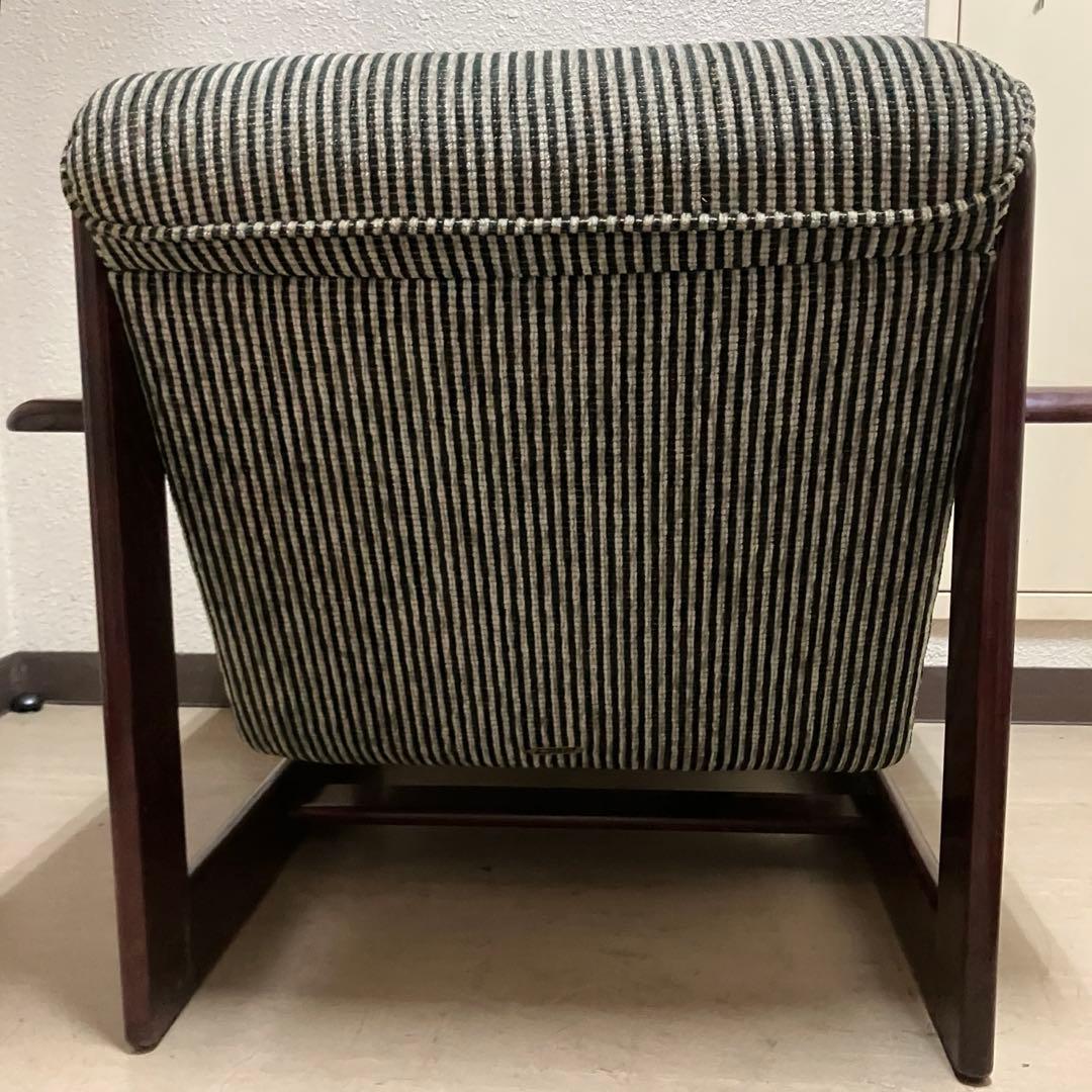 karimokuオールド カリモクファニチャー ストライプウッドアームシングル