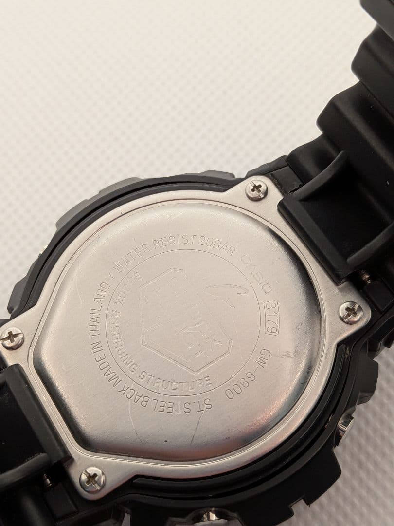 ガラス面キズなし★GW-6900-1 電波ソーラー ELバックライト