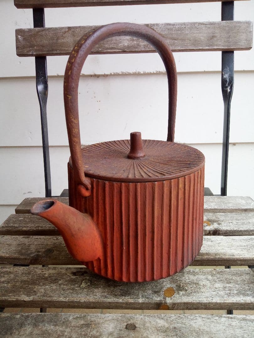 佐藤勝久　鉄瓶　利休番傘蓋砥草紋