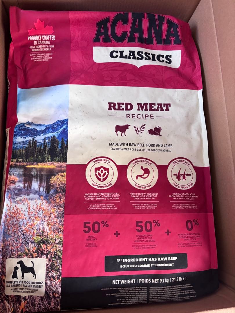 ACANAクラシック ドッグフード レッドミートレシピ ビーフ 9.7キログラム