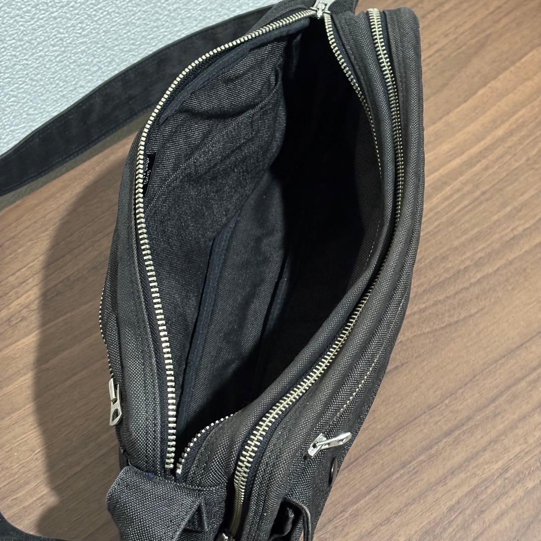 【美品】PORTERポーター スモーキー2層式ショルダーバッグ ダブルファスナー
