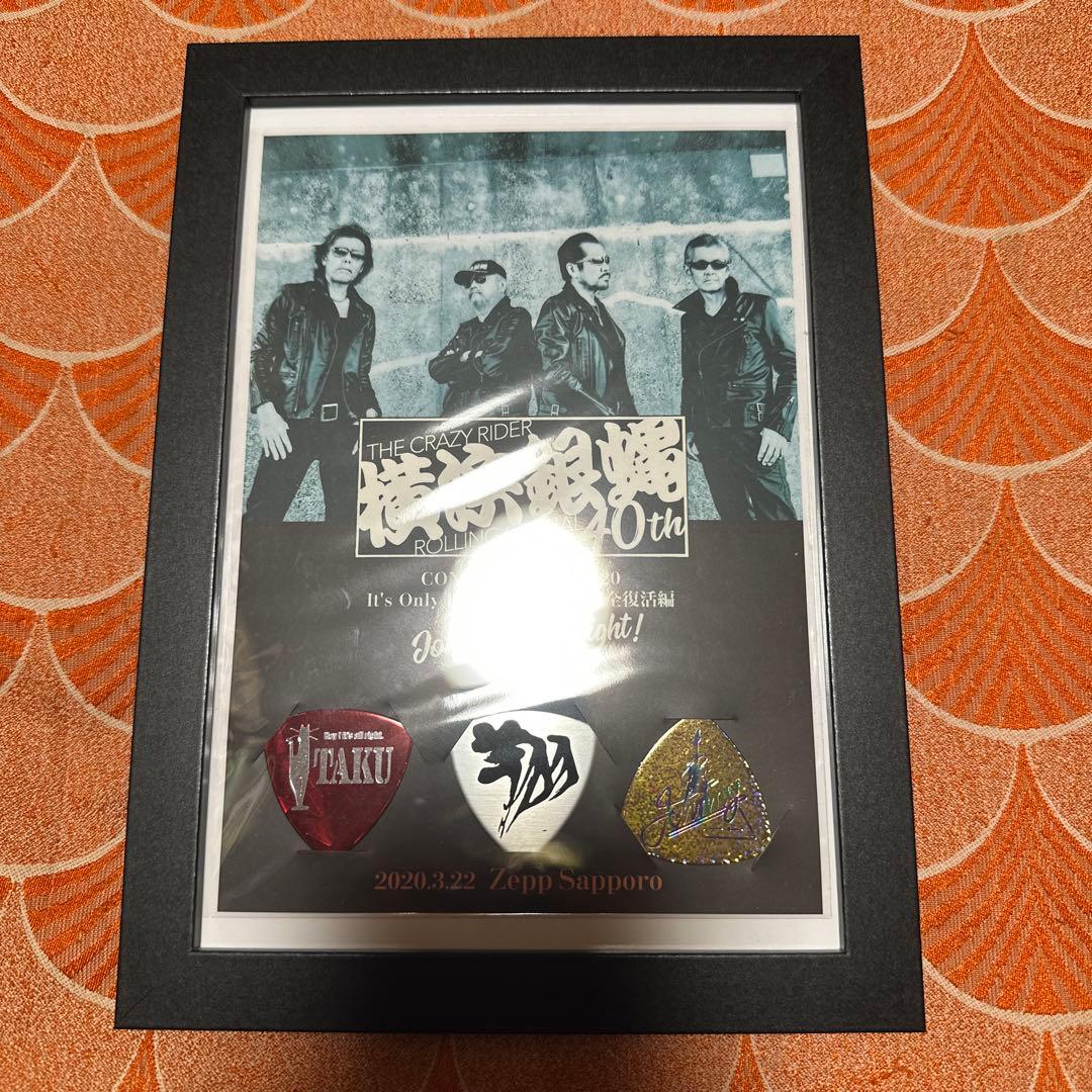 横浜銀蝿　ピックセット　8点　額装付き　おまとめ　おまけ付き