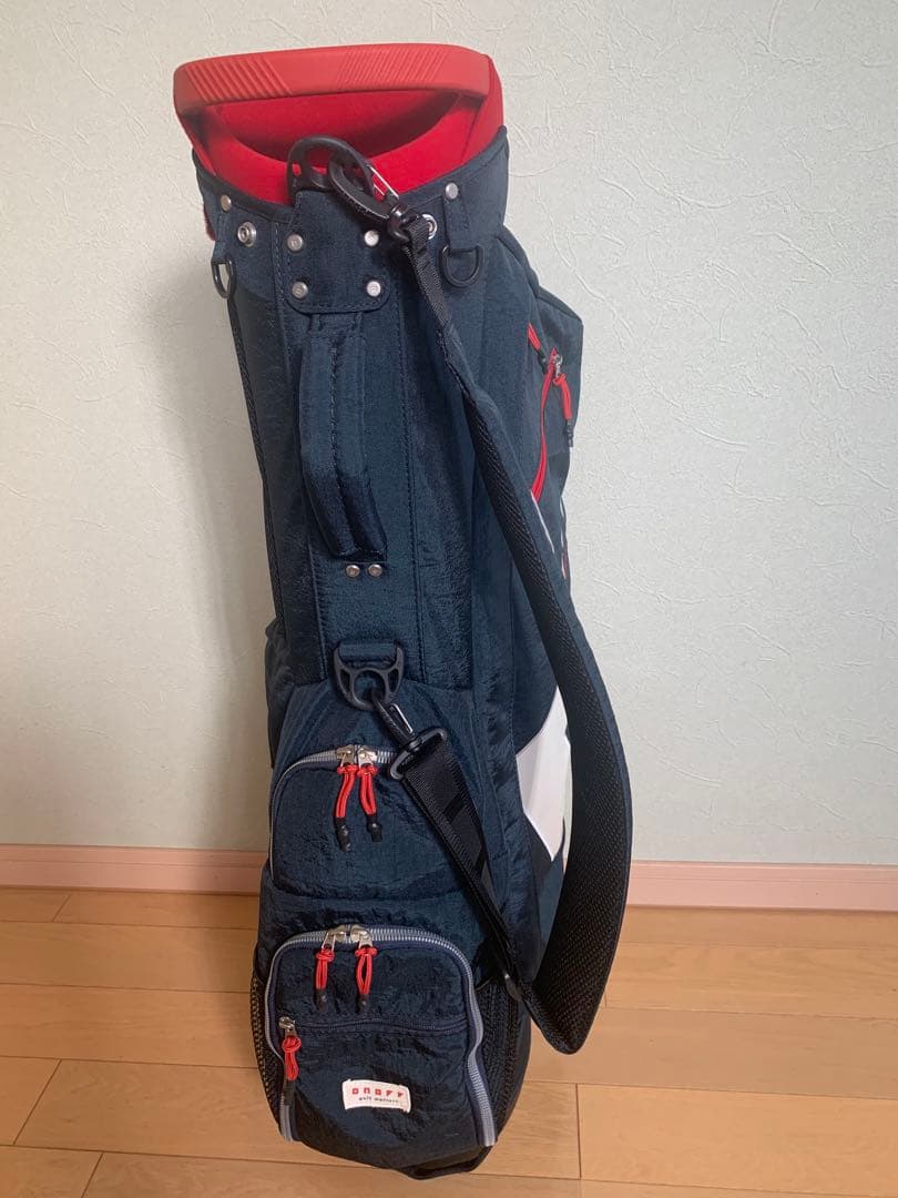 onoff オノフ スタンド キャディバッグ ネイビー/レッド OB0324