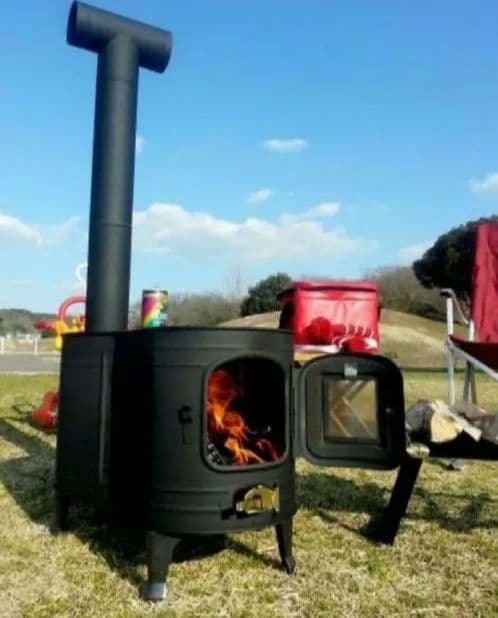 ★薪ストーブ 時計型 新品未使用 ★冬キャンプ冬BBQや災害時に