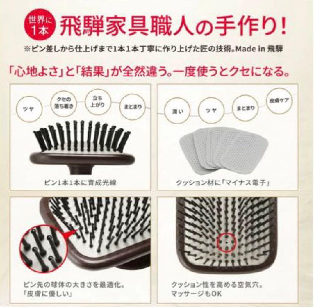 LOUVREDO 日本製 復元ブラシ　ペット用 犬猫 ブラッシング マッサージ