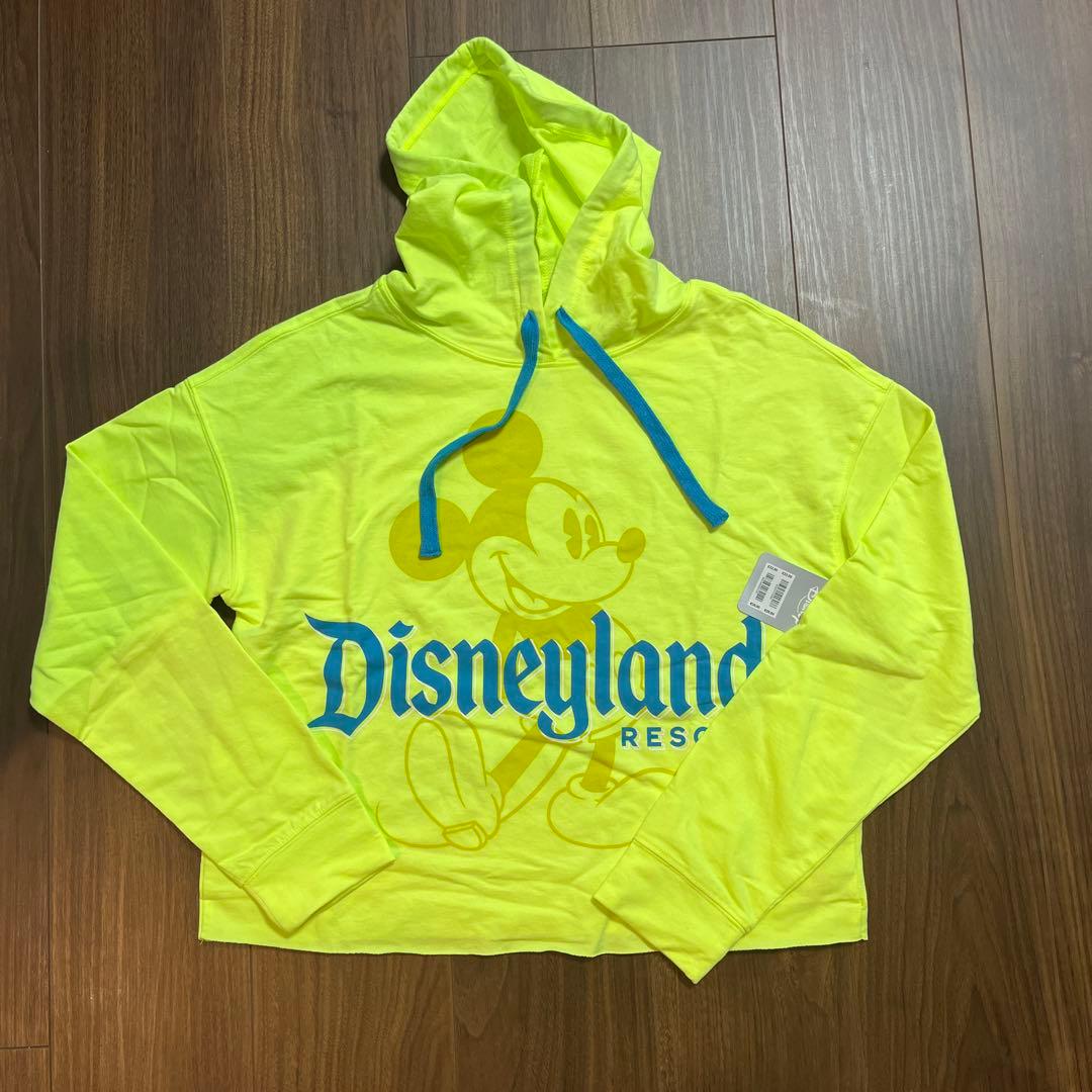 新品　海外ディズニーランド限定　ミッキー　M　フード付き　スウェット　Tシャツ