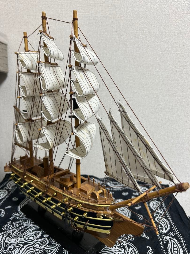 帆船模型 NAPOLEON 木製 置物 インテリア レトロ アンティーク