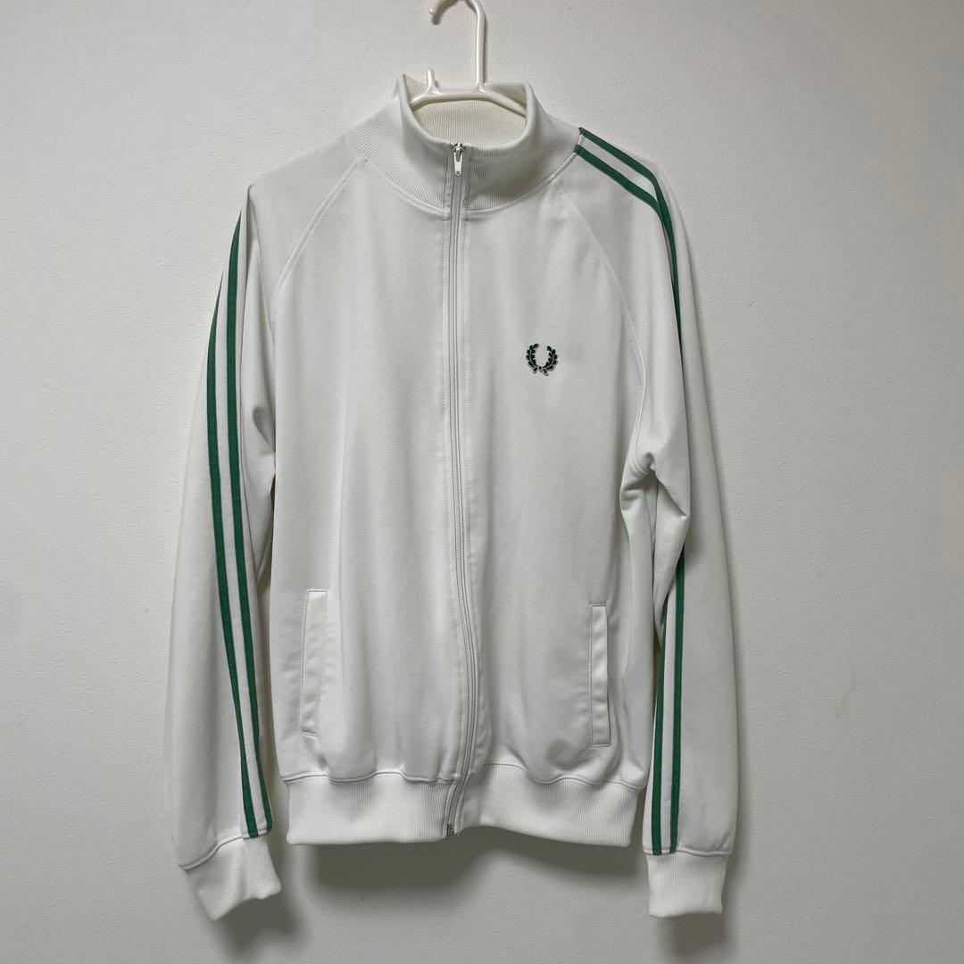 古着 80s フレッドペリー トラックジャケット グリーン ホワイト 長袖